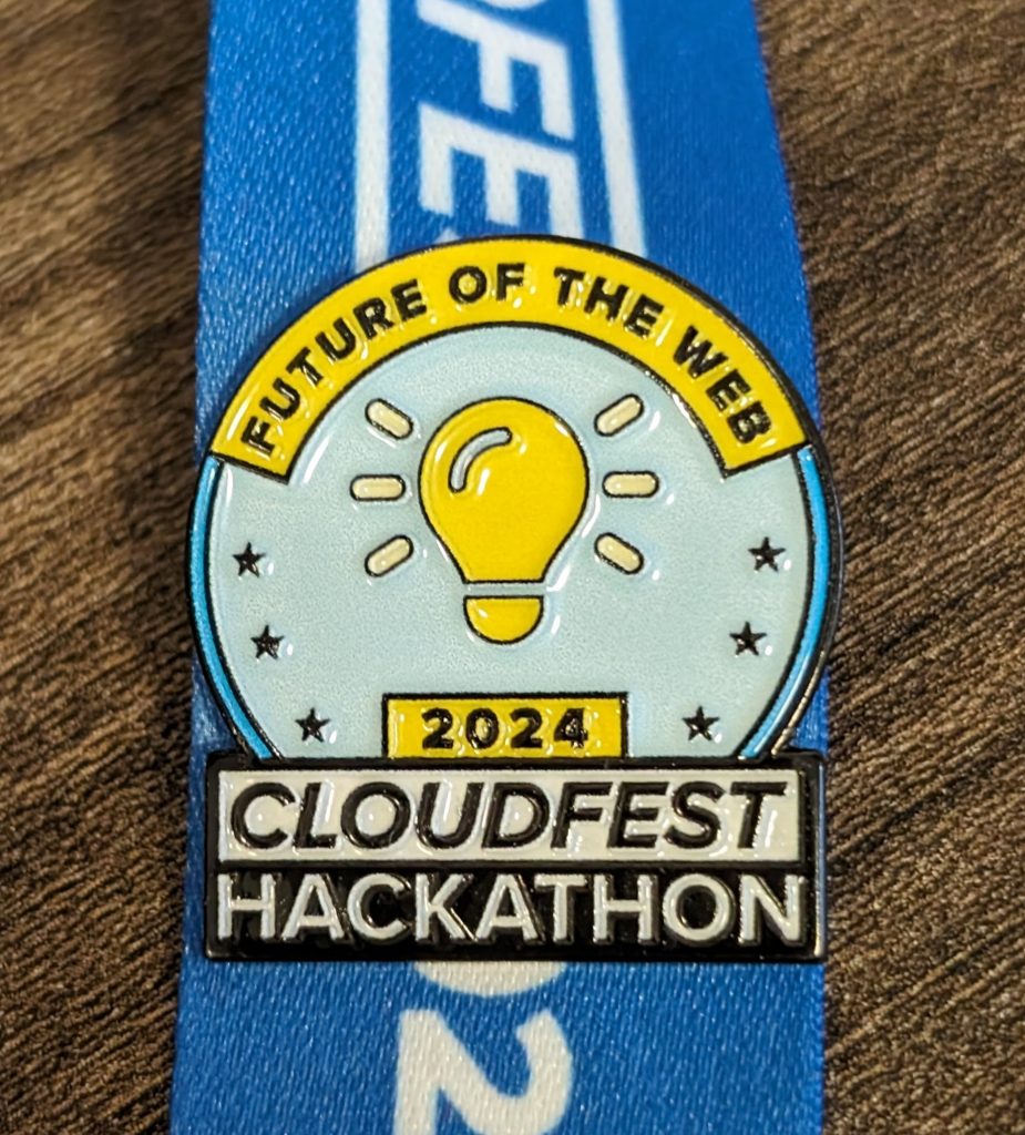 Future of the Web Award Pin CF Hackathon 2024